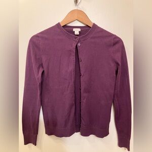 J. Crew Rich Purple Women's Cardigan